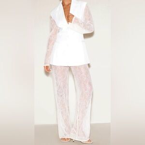 Elegant White Lace Women's Jumpsuit
